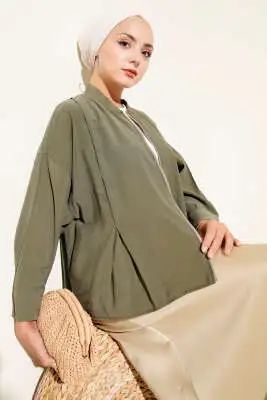 Basic Tensel Hırka Haki 