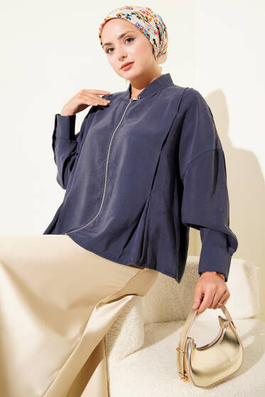 Basic Tensel Hırka Lacivert - Hırka