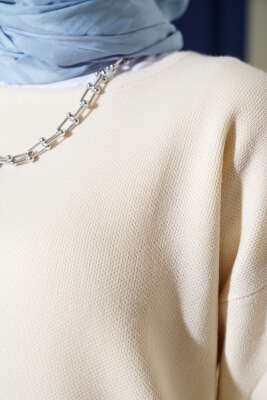 Basic Triko Tunik Bej - Triko Tunik