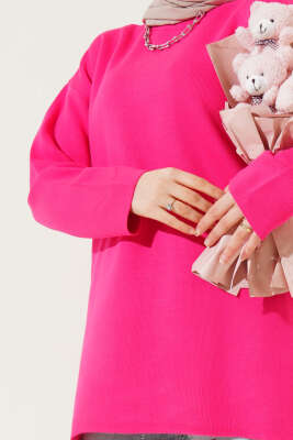 Basic Triko Tunik Fuşya - Triko Tunik