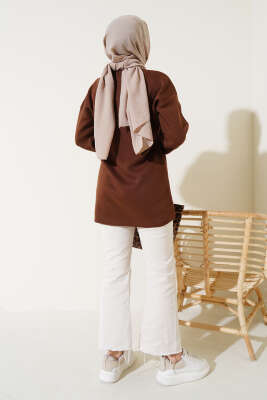 Basic Triko Tunik Kahve - Triko Tunik