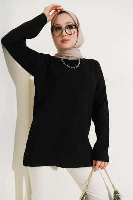 Basic Triko Tunik Siyah - Triko Tunik