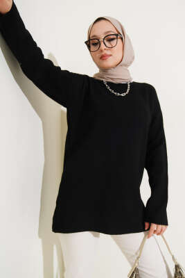 Basic Triko Tunik Siyah 