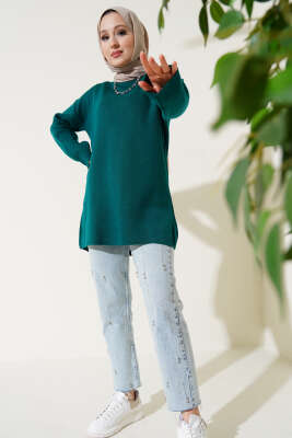 Basic Triko Tunik Zümrüt - Triko Tunik
