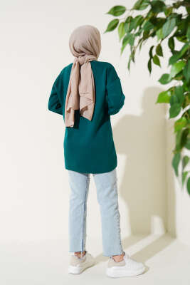 Basic Triko Tunik Zümrüt - Triko Tunik