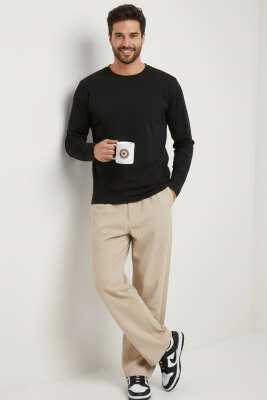 Basic Uzun Kol Sweatshirt Siyah - Erkek Sweatshirt