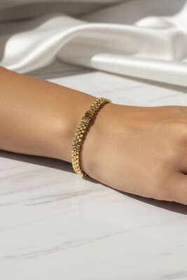 Basic Zincir Bileklik Gold - KONYALI BİJUTERİ