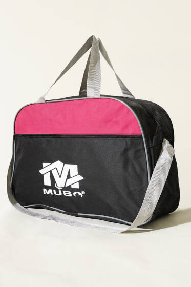 Baskılı Fermuarlı Valiz Fuşya - Kol Çantası