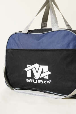 Baskılı Fermuarlı Valiz Lacivert - Kol Çantası