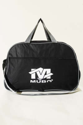 Baskılı Fermuarlı Valiz Siyah - Kol Çantası