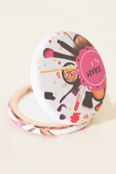 Baskılı Yuvarlak Cep Ayna Asorti 2 - Ayna