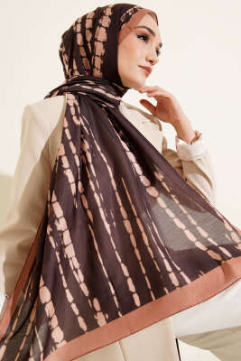 Batik Akış Çizgili Soft Şal Camel - Başörtüsü