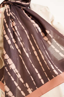 Batik Akış Çizgili Soft Şal Camel - Başörtüsü