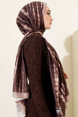 Batik Akış Çizgili Soft Şal Latte - Başörtüsü