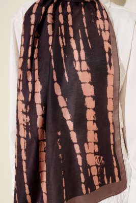 Batik Akış Çizgili Soft Şal Vizon - Başörtüsü