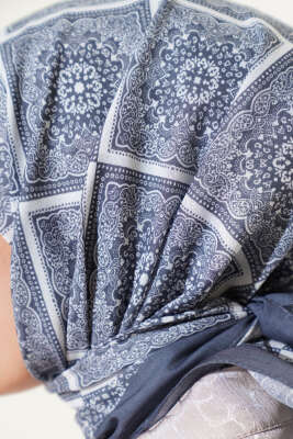 Batik Çini Desen Soft Eşarp Kayrak Grisi - Başörtüsü