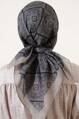 Batik Çini Desen Soft Eşarp Nefti - Başörtüsü