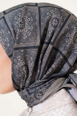 Batik Çini Desen Soft Eşarp Nefti - Başörtüsü