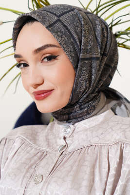 Batik Çini Desen Soft Eşarp Nefti - Başörtüsü