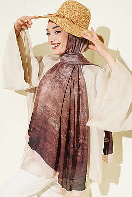 Batik Degrade Bambu Kraş Şal Bej 
