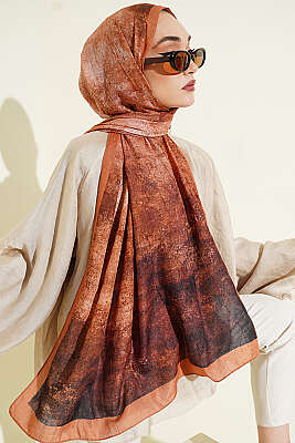 Batik Degrade Bambu Kraş Şal Camel - Başörtüsü