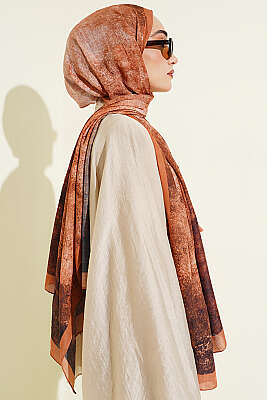 Batik Degrade Bambu Kraş Şal Camel - Başörtüsü