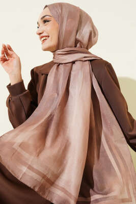 Batik Desen Bambu Kraş Şal Latte 