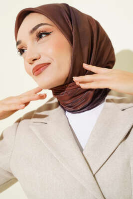 Batik Desen Demore Eşarp Acı Kahve - Başörtüsü