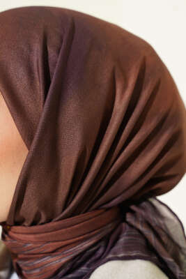 Batik Desen Demore Eşarp Acı Kahve - Başörtüsü