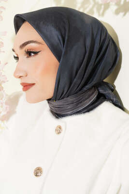 Batik Desen Demore Eşarp Antrasit - Başörtüsü