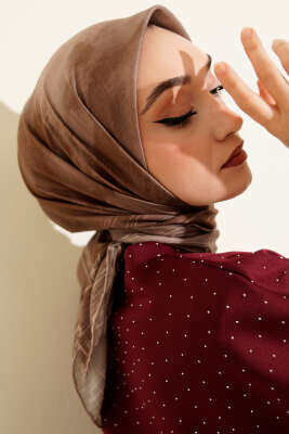 Batik Desen Demore Eşarp Kum Bej - VERTU (NYD TEKSTİL)