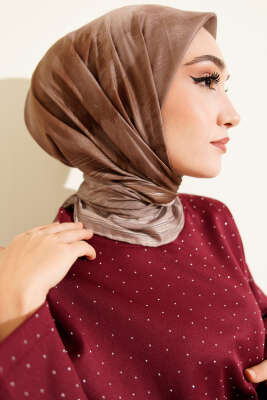 Batik Desen Demore Eşarp Kum Bej - Başörtüsü