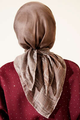 Batik Desen Demore Eşarp Kum Bej - Başörtüsü