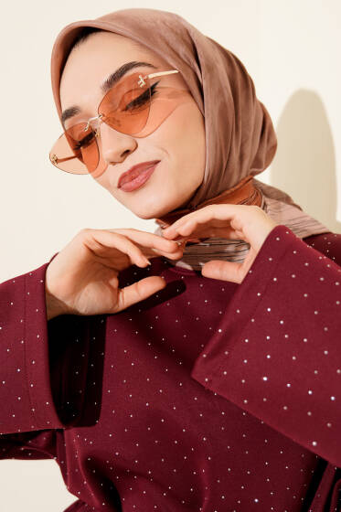 Batik Desen Demore Eşarp Latte - Başörtüsü