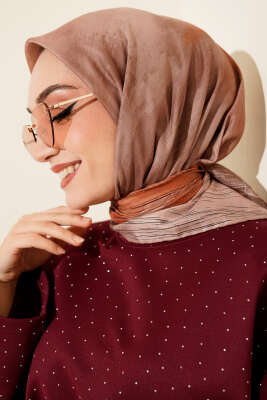Batik Desen Demore Eşarp Latte - Başörtüsü