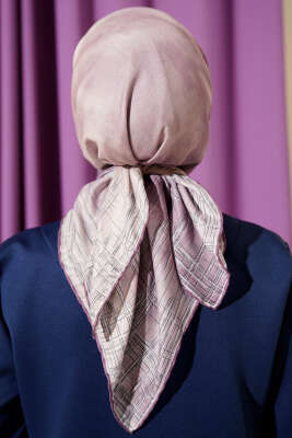 Batik Desen Demore Eşarp Lila - Başörtüsü