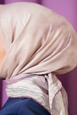 Batik Desen Demore Eşarp Lila - Başörtüsü