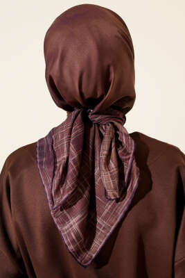 Batik Desen Demore Eşarp Mor - Başörtüsü