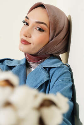 Batik Desen Demore Eşarp Vizon - Başörtüsü