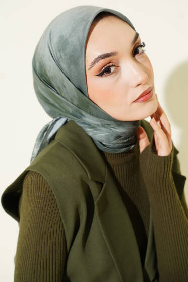 Batik Desen Demore Eşarp Zümrüt - Başörtüsü