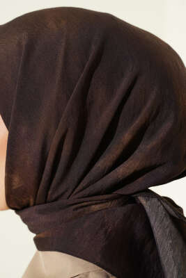 Batik Desen Modal Eşarp Acı Kahve - Başörtüsü