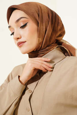 Batik Desen Modal Eşarp Camel - VERTU (NYD TEKSTİL)