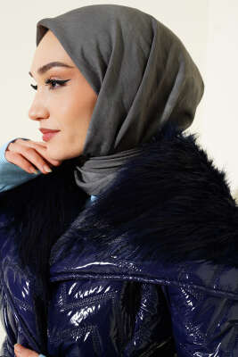 Batik Desen Modal Eşarp Gri - Başörtüsü