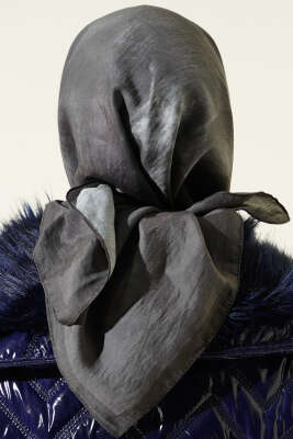 Batik Desen Modal Eşarp Gri - Başörtüsü