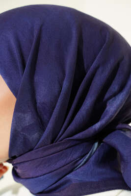 Batik Desen Modal Eşarp Lacivert - Başörtüsü