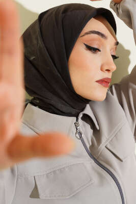 Batik Desen Modal Eşarp Siyah - VERTU (NYD TEKSTİL)