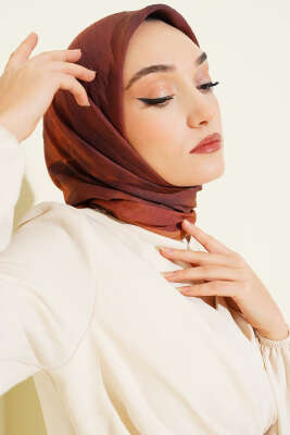 Batik Desen Modal Eşarp Taba 