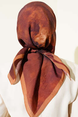 Batik Desen Modal Eşarp Taba - Başörtüsü