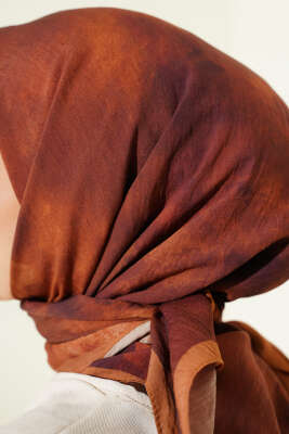 Batik Desen Modal Eşarp Taba - Başörtüsü