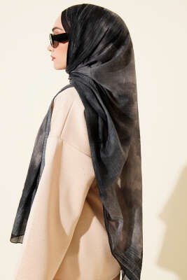 Batik Desen Müslin Şal Antrasit - Başörtüsü